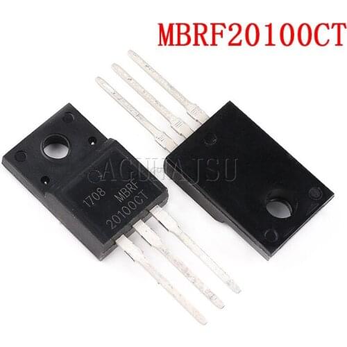 10PCS MBRF20100CT TO220F MBRF20100 TO-220F 20A 100V TO-220