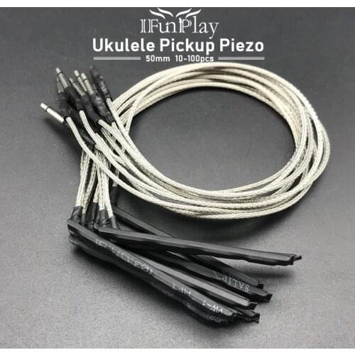 10/100Pcs Professional 4 String Ukulele EQ Under Bridge Saddle Piezo Cable Preamp Pickup Cable 50mm