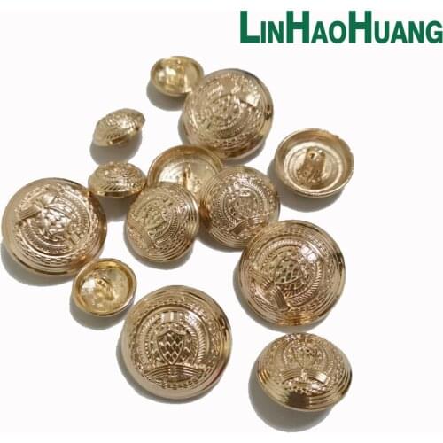 100Pcs Metal Button Gold Buttons Round Decorative Button For Clothes Sewing Accessories DIY Crafts 15/20/25mm