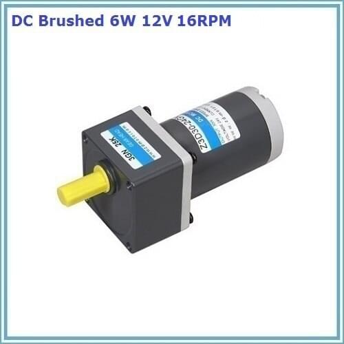 6W 12V 16rpm output speed dc gear motor