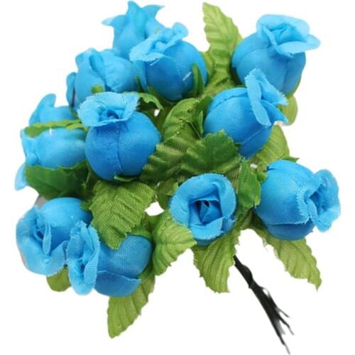 12 Rose Heads Bouquet Artificial Flower DIY Craft Home Party Wedding or Christmas Decorations for Home