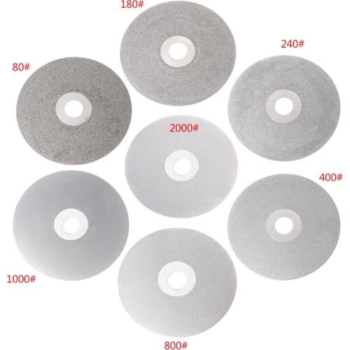 4\" 100mm 80-2000# Diamond Coated Flat Lap Wheel Lapidary Polishing Grinding Disc