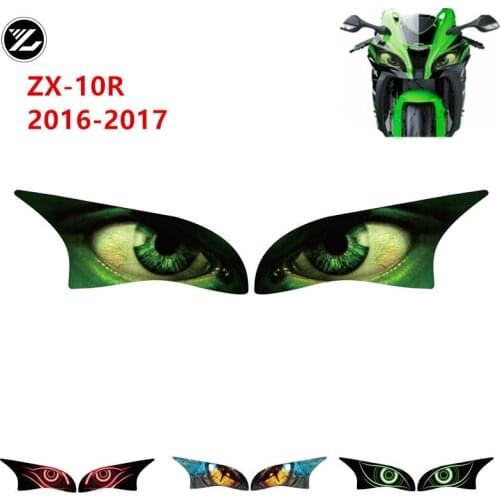 For KAWASAKI ZX-10R 2016 2017 zx-10r Motorcycle accessories Front Fairing Headlight Guard Sticker Head light protection Sticker