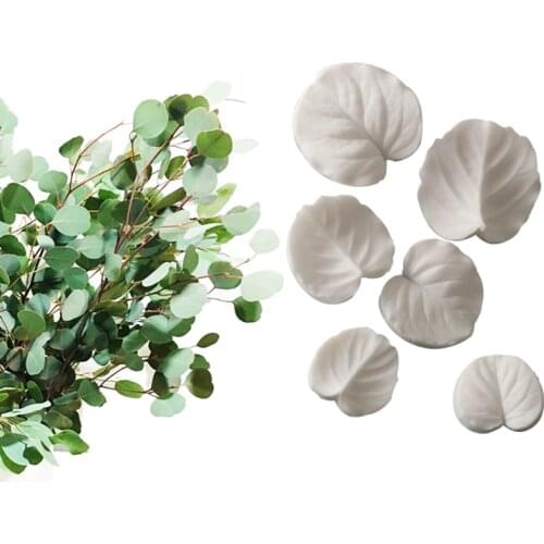 Eucalyptus Leaves Silicone Mold Fondant Mould Cake Decorating Tools Chocolate Gumpaste Mold, Sugarcraft, Kitchen Accessories
