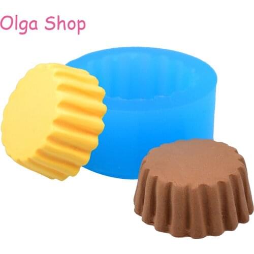 GYL252 22.5mm Cake Base Tart Silicone Mold - Cake Bottom Mold Candy Chocolate Polymer Clay Resin Jewelry Cabochon Pendant