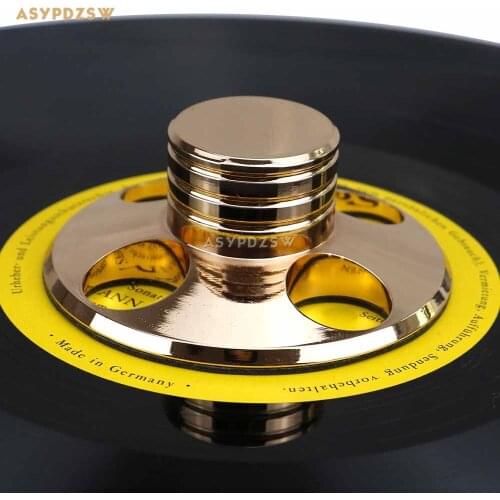 HIFI Golden alloy LP Vinyl Turntable disc stabilizer Record Weight/Record Clamp