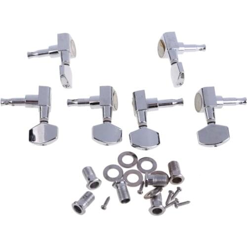 Left Right 6 Chrome Guitar String Tuning Pegs Tuners Machine Heads Acoustic Electric Guitar Accessories