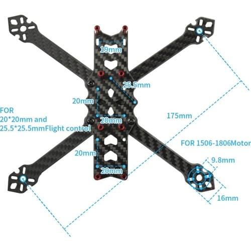 JMT F4 X1 175mm FPV Racing Drone Frame Kit Carbon Fiber Quadcopter Rack for DIY RC Drone Aircraft