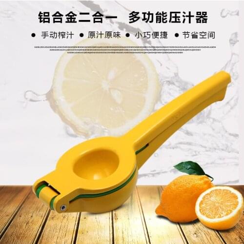 Multi-Functional Double-Layer Lemon Squeezer 2-in-1 Aluminum Alloy Fruit Juicer Manual Juice Maker Machine Squeeze Station