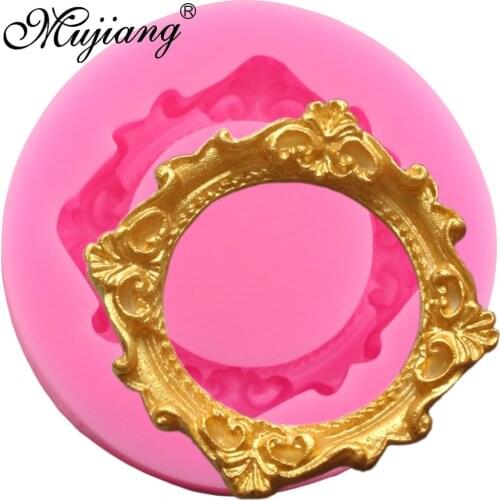 Mujiang DIY Frame Cake Border Silicone Fondant Molds Cake Decorating Tool 3D Craft Chocolate Candy Clay Gumpaste Mold Xl433