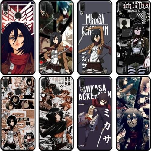 Mikasa Ackerman Attack On Titan Soft For Huawei Y7A Y6P Y5P 2020 Y3 II Y9 Y7 Y5 Y6 Prime 2018 2017 2019 Nova 3i 5T Case
