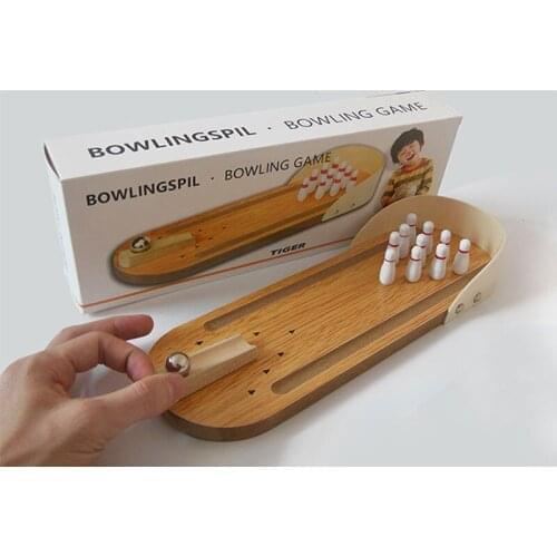 Bowling Board Game Childrens Educational Wooden Toys Mini Bowling Ball Infant Parent-Child Interactive Tabletop Bowling Game