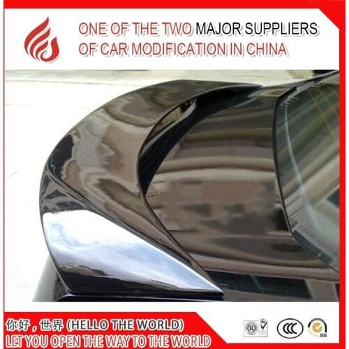 New desigh ABS black white or primer unpainted color car rear lip spoiler for fiesta sedan 2010-2014