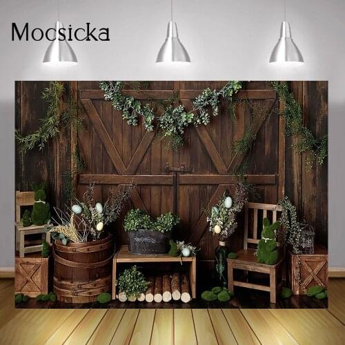 Retro Rustic Wood Backdrop Newborn Baby Birthday Cake Smash Photo Background Flowers Garden Portrait Photography Studio Props