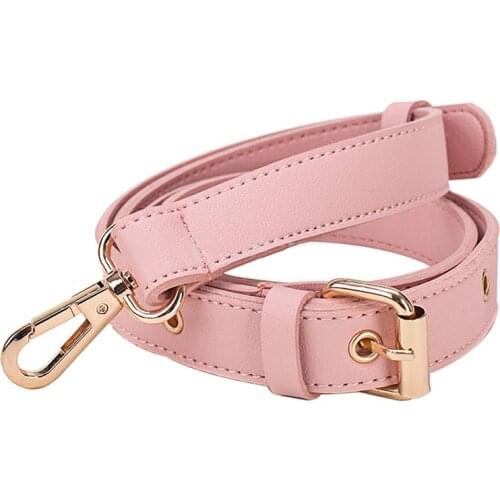 Detachable Strap Replacement Bags Straps Women Girls PU Leather Shoulder Bag Parts Accessories Gold Buckle Belts 152cm Pink