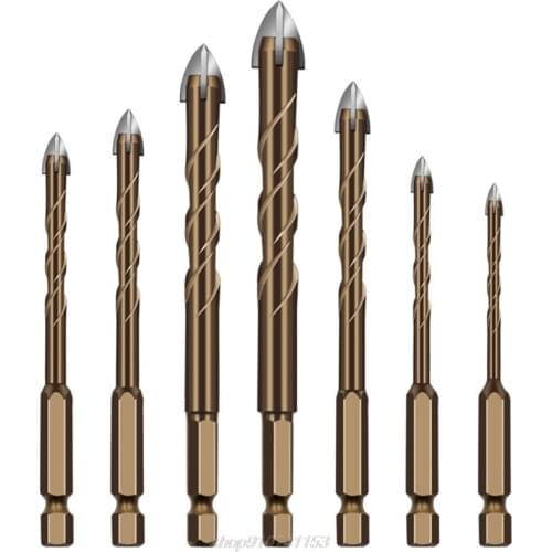 Hexagonal Shank Spiral Groove Cross Ceramic Glass Drill Bit Tool Widened Set Cemented carbide Widened Tool M13 21 Dropship