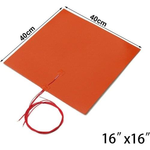 110V / 220V 1400W Silicone Rubber Heat Mat Heating Pad Heater Mat Insulation For Waterproof 3D Printer Heat Bed 400x400mm