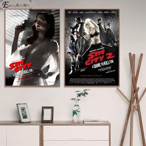 Sin City 2 Movie Sexy Eva Green Posters And Prints Canvas Art Decorative Wall Pictures For Living Room Home Decor Unframed