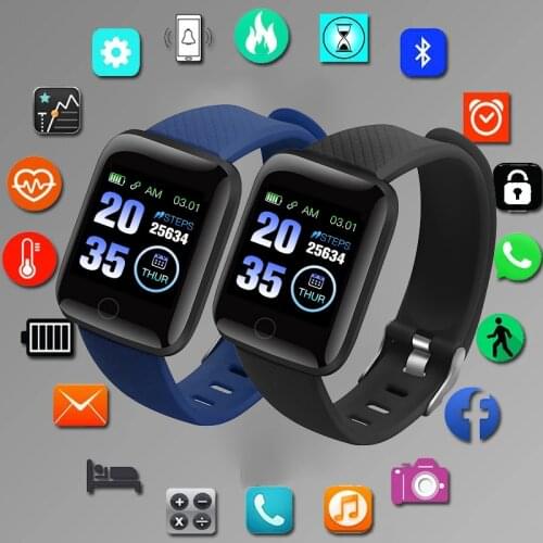 Smart Watch Men Smart Wristband LED Heart Rate Watch Men Women Sports Watches Smart Band Sport 116plus Smartwatch 2021 Fashion