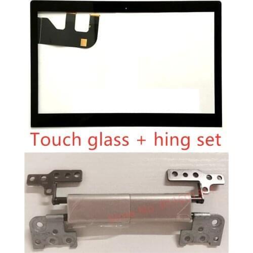13.3" Touch Screen Digitizer Glass + hinge set L & R replacement For Asus Zenbook UX360C UX360CA laptop