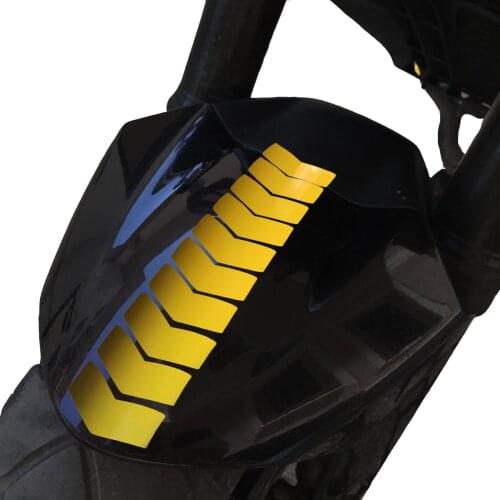 Arrow Design Lemon Yellow 3mudguard Helmet Sticker CinarExtreme