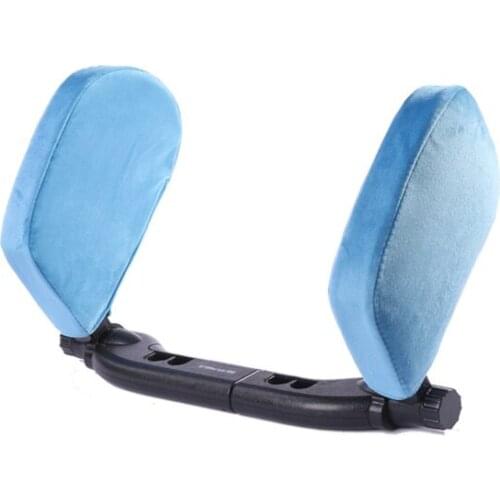 U Shape Thick Cotton Car Neck Pillow Headrest Short Plush Soft Fabric Car Seat Neck Support Pillow for Car Travel Office Home