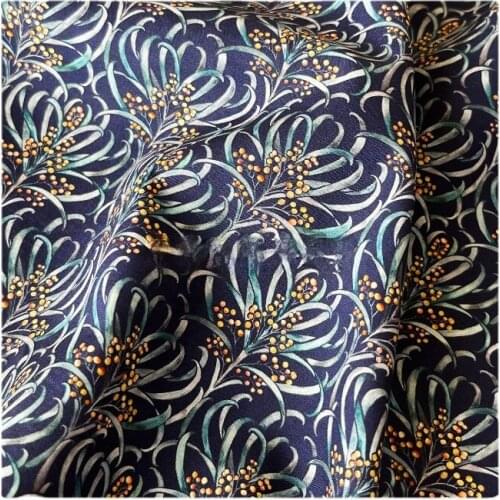 Width 57" High End Retro Floral Printed Cotton Fabric By The Half Yard For Dress Shirt Childrens Wear Material