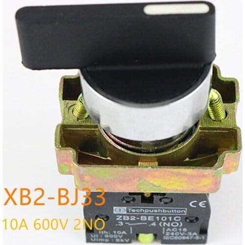 1pcs XB2-BJ33 22mm 50/60Hz 3 position 2NO Maintained Extended Lever electrical switch rotary switch Y
