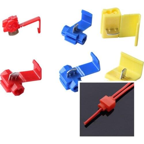 10PCS Scotch Lock Electric Wire Cable Connectors Quick Splice Terminals Crimp Non Destructive Without Breaking Line Wire Clip