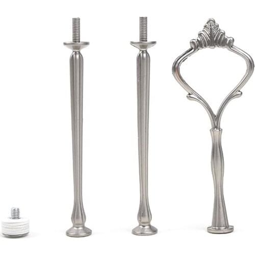 100pcs Cake Stand Handle Golden Silver Black White Red Pink Bronze 3-tier Crown Cake Stand Fitting