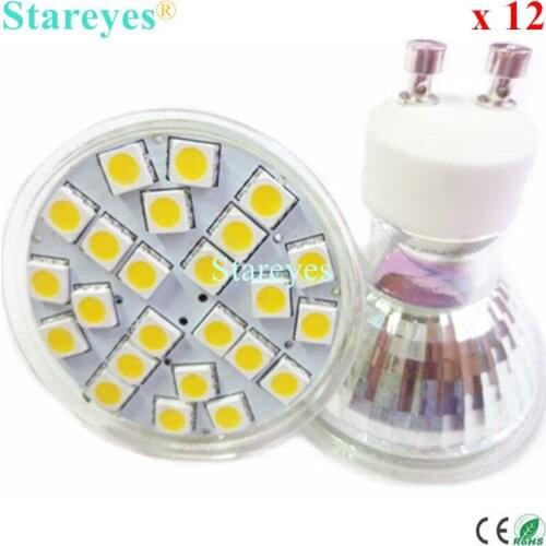 12 pcs SMD 5050 24 LED 5W GU10 E27 MR16 110-240V&DC12V LED Spotlight led bulb Corn light led downlight led lamp LED lighting