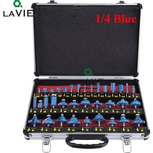 35PCS 1/4" Shank Woodworking Router Bits Flush Straight Chamfer Trimming Bits DIY Milling Cutter Engraving Machine Tool