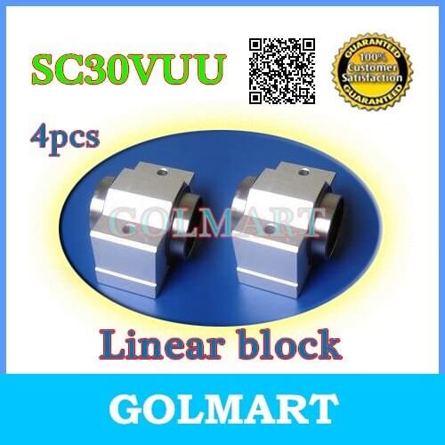 4pcs 30mm SC30VUU ( SCV30 SCV30UU) Linear Ball Slide Bearing Bush house with LM30UU bearing