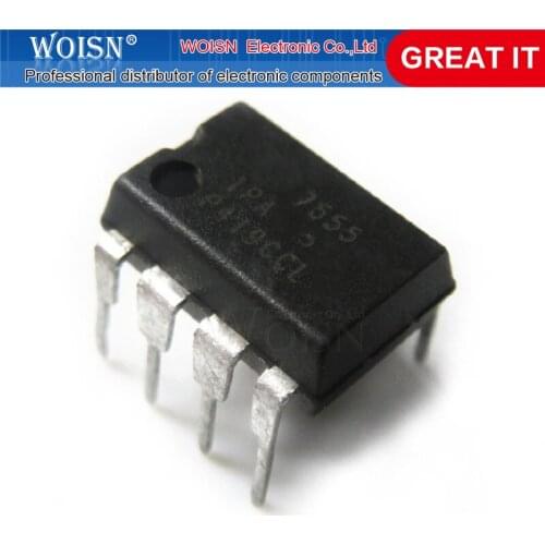 5pcs/lot ICM7555IPAZ ICM7555IPA ICM7555CNTL 7555CNTL ICM7555 DIP-8 In Stock