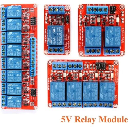 5V 12V 1 2 4 8 Channel Relay Module 1 2 4 8 Way with Optocoupler Support High and Low Level Trigger for Arduino