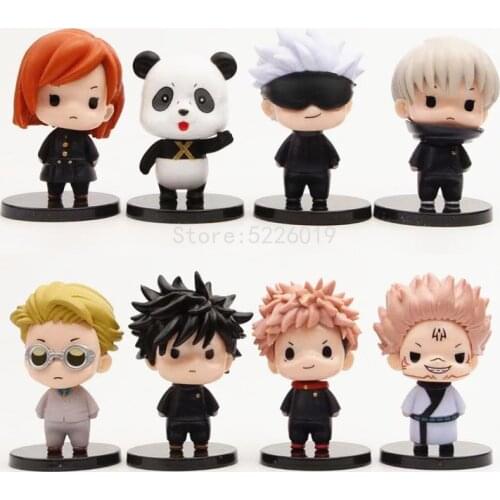 8pcs/set Jujutsu Kaisen Anime Figure Itadori Yuji Fushiguro Megumi Action Figure Gojo Satoru Kugisaki Nobara Figure Model Toys
