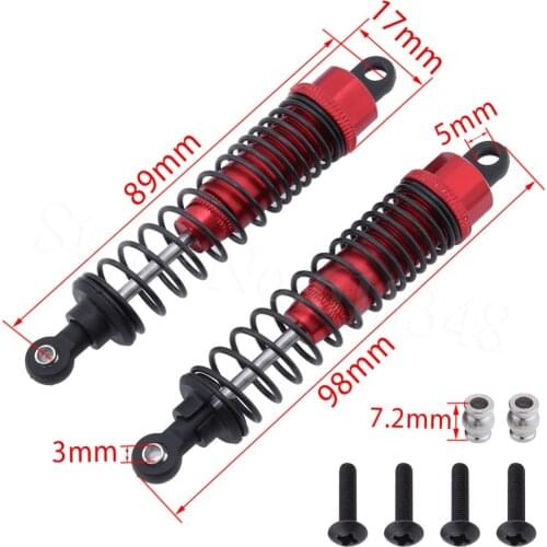 2PCS Oil Filled Aluminum Front Shock Absorber Assembled For RC 1:10 Himoto E10MT E10MTL Bowie Monster Truck Upgrade Parts 33005