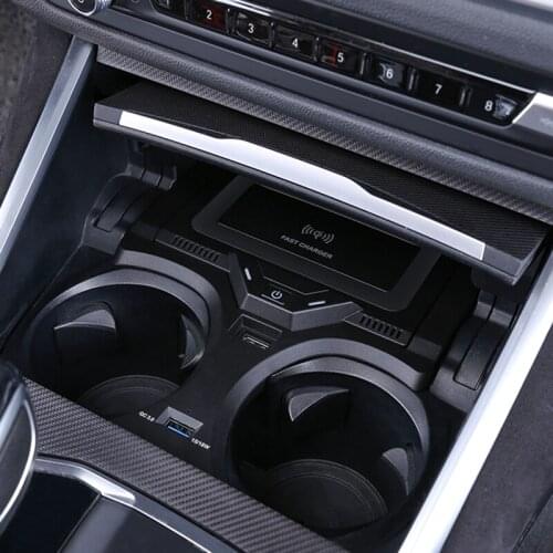15W QI car wireless charger fast phone charger charging plate with NFC card key accessories for BMW 3 4 Series G20 G21 G22 G28