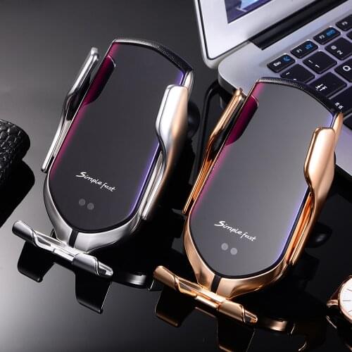 JXD Automatic Clamping Huawei LG Infrared Induction Qi Wireless Charger Car Phone Holder10W Car Wireless Charger For iPhone Xs