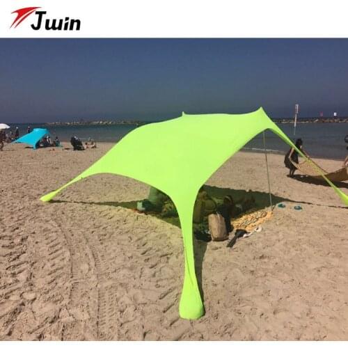 Summer Tourist Beach Umbrella Sun Shelter Beach Tent UPF50+ Outdoor Sun Awning Sun Canopy Beach Shade Parasol Beach Tarp Toldos