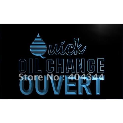LK161- OUVERT Quick Oil Change Display Light Sign home decor crafts