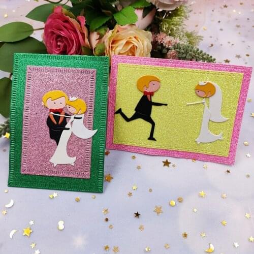 Wedding Lovers Metal Cutting Dies Stencil DIY Scrapbooking Album Paper Card Template Mold Embossing Decoration Wholesales