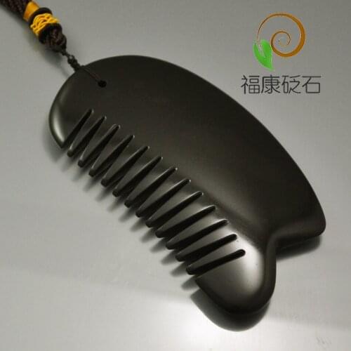 Natural Brown Stone scraping plates comb massage free shipping