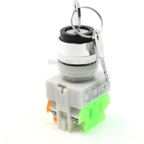 NO N/O Normally Open Two 2 Position Rotary Key Lock Select Selector Switch