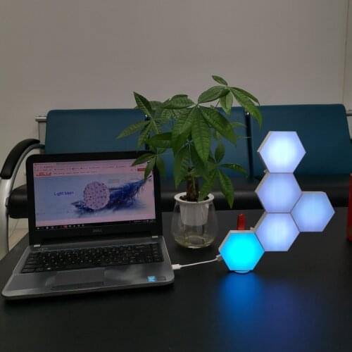 2020 new LED lamp wall lamp remote control seven color quantum light splicing magic bedside lamp touch led wall lamp