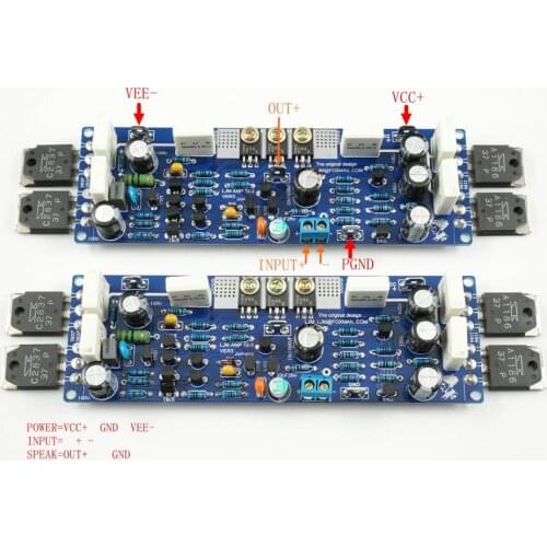 Latest 1 pair Pure Class A SANKEN Audio Power Amplifier Board A30-L12 30W+30W Stereo HiFi Amplifier Board