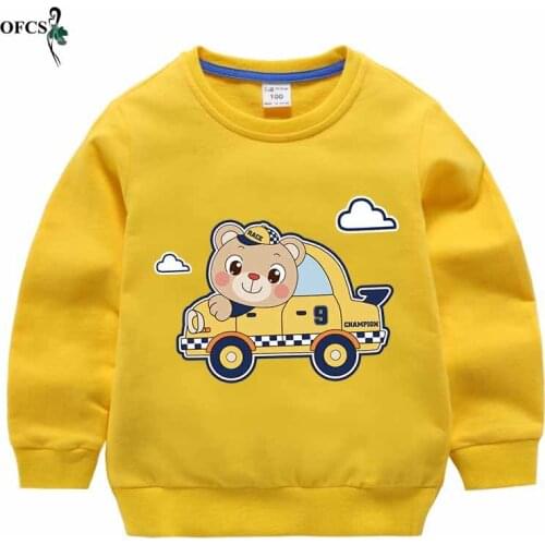 Childrens Sweater New Autumn Baby Clothes Boy and Girl Cartoon Print Full T-shirt Casual Cotton Child Sweatershirt Tops 18M-12T