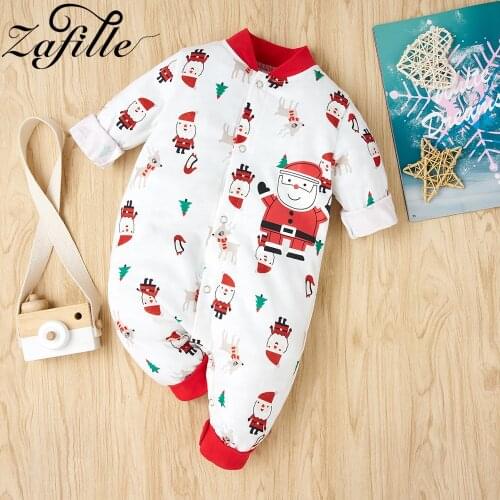 ZAFILLE New Years Costume Baby Christmas Romper Hooded Baby Christmas Jumpsuit Unisex 2022 My First Christmas Clothes For Baby