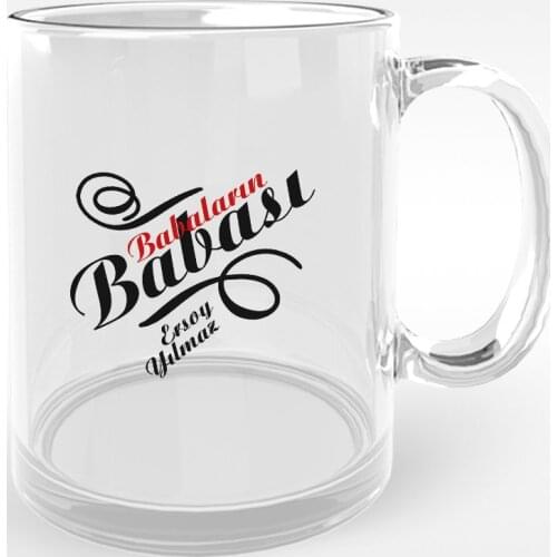 Personalized Babaların Father Designed Glass Mug Cup-1