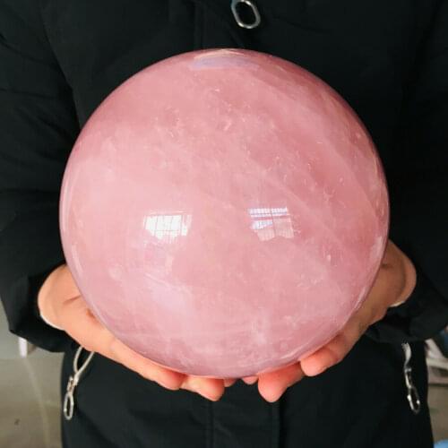 Natural Pink Rose Quartz Ball Crystal Ball Reiki Reiki Healing 4981g